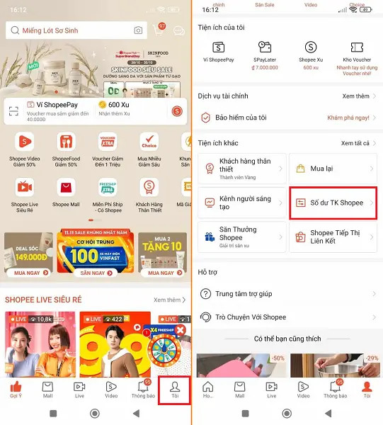 Số dư tài khoản Shopee người mua ở đâu? Dùng để làm gì?