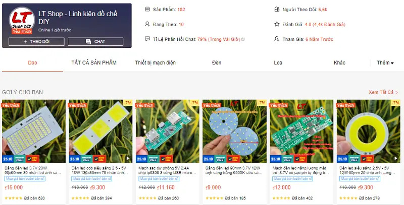 Linh kiện chế tạo tại LT Shop