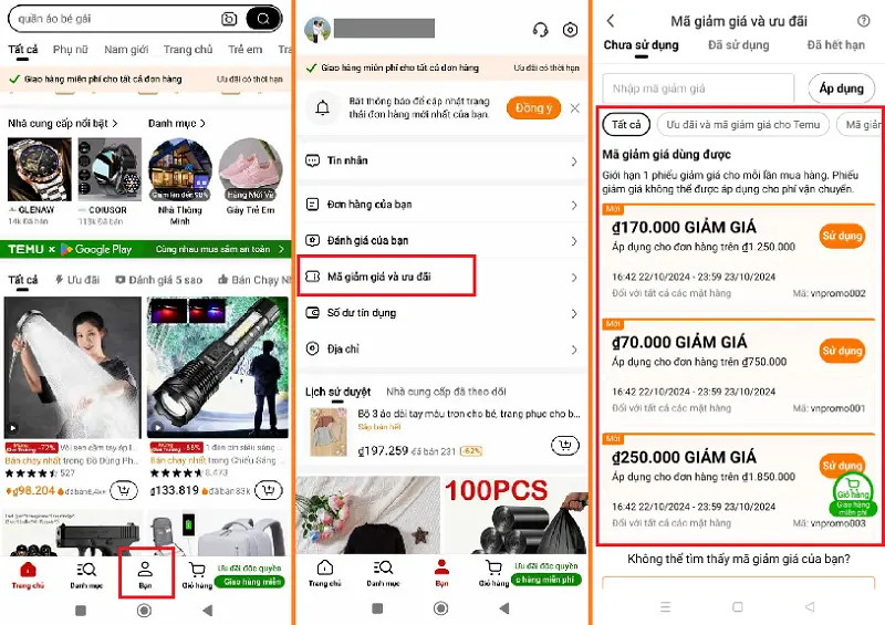 Tạo tài khoản Temu nhận ngay gói voucher 1.5 Triệu thế nào?