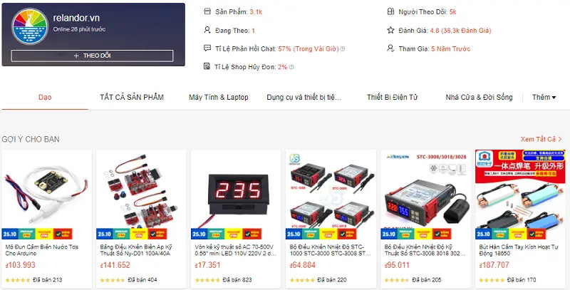 Top Shop linh kiện DIY Shopee đáng mua nhất hiện nay