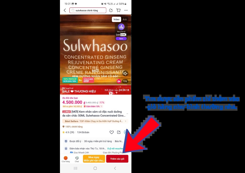 Thêm sản phẩm hỗ trợ Voucher Max vào giỏ hàng