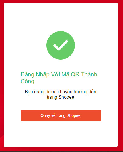 Thông báo đăng nhập thành công