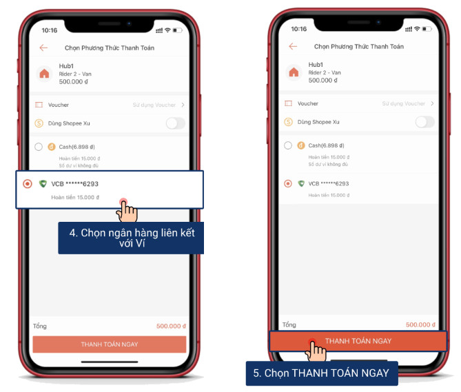 Xác nhận thanh toán bằng mật khẩu ví ShopeePay